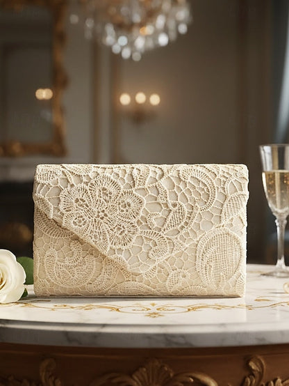 Chain with Strap Clutch Lace Bag Evening Women's FashionChic