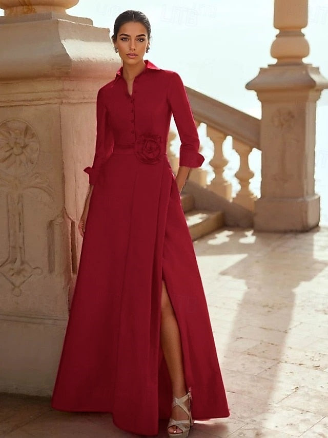 Evening Elegant Length Floor Formal A-Line Wedding Dress Gown FashionChic