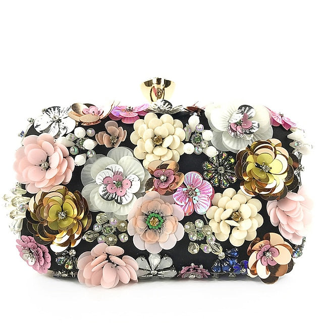 – 3D Embellished Evening Women's Clutch Flower Floral FashionChic