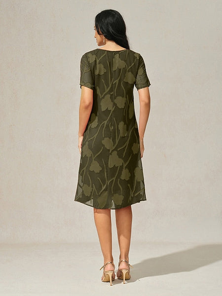 Women's Knee Length Dress Chiffon Dress Elegant Casual FashionChic