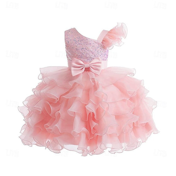 Gown Pageant Ball Flower Party Kids Dress Girls Wedding Ruffle FashionChic