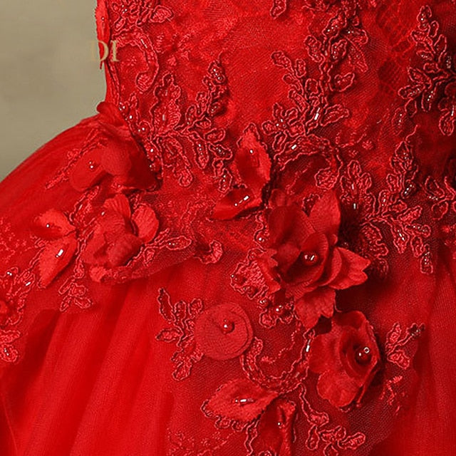 Party Flower Dress Princess Girl Girls' FashionChic