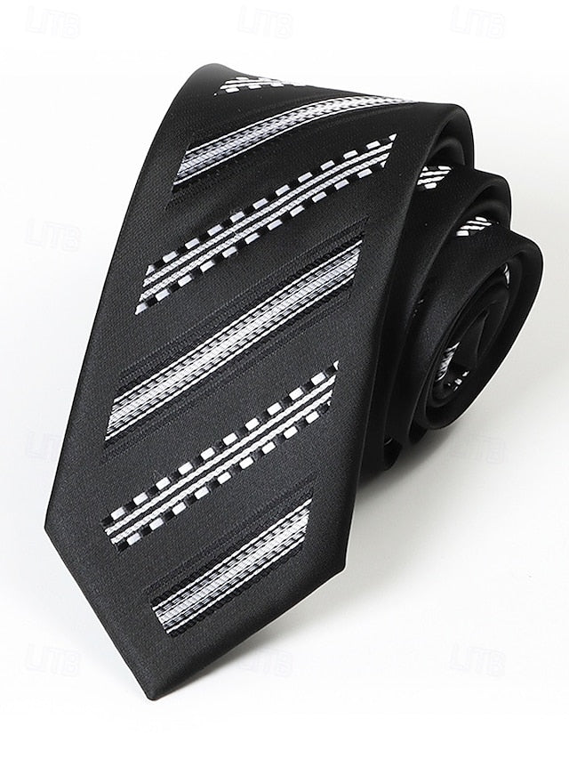 6cm Pattern - Men's Narrow Positioning Tie Stripe FashionChic