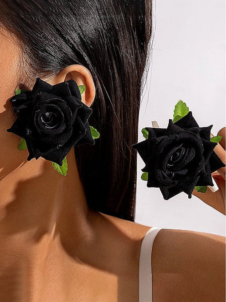 Earrings Flower Statement - Floral Oversized Women's Drop FashionChic