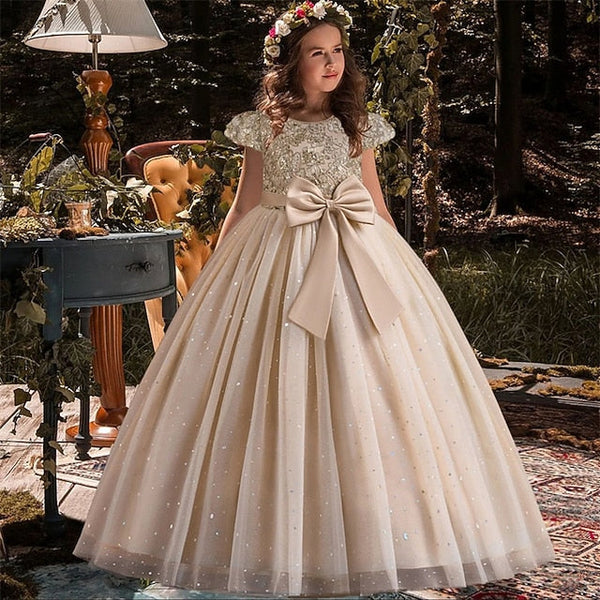 Kids Girl Dress Color Block Girls' Party Flower FashionChic