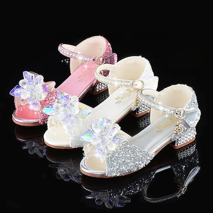 Flower Rhinestone Girls' Shoes Glittery �?Crystal FashionChic