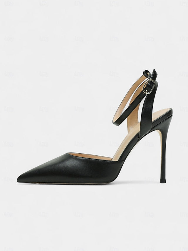 Slingback Stiletto Heels Women's - Patent Leather Nude FashionChic