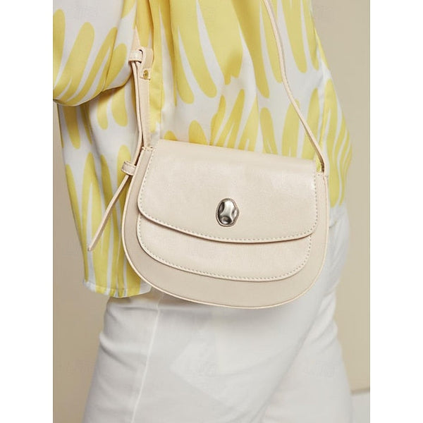 White Bag Leather Chic for Small Stylish Shoulder - Women FashionChic