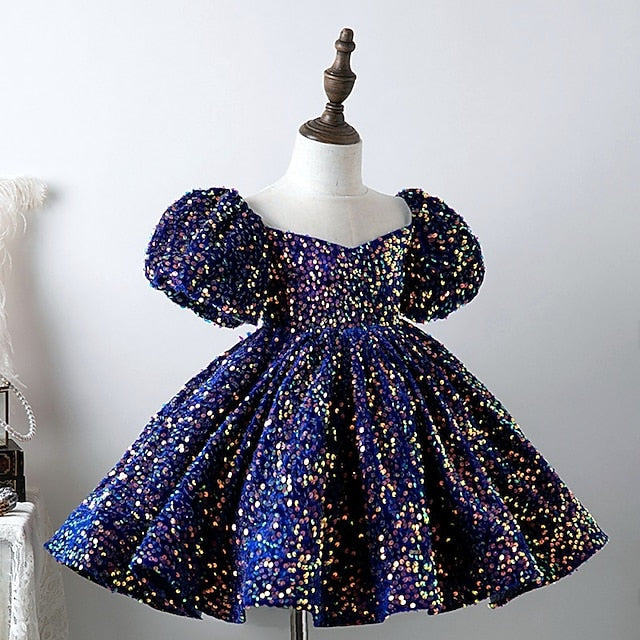 Sleeve Girls' Short Spring colour Dress 3D Wedding Summer FashionChic