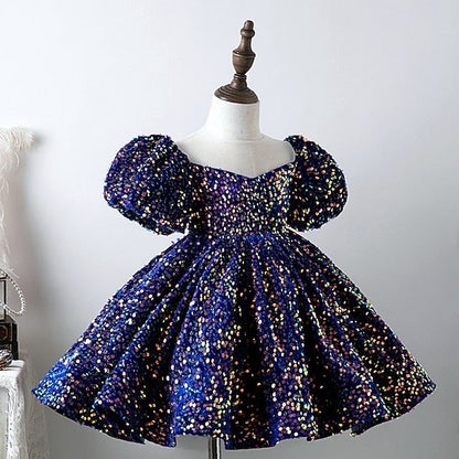 Sleeve Girls' Short Spring colour Dress 3D Wedding Summer FashionChic