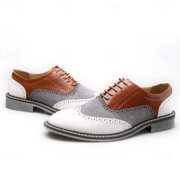 Spectator Gatsby-Inspired Wingtip Shoes Men's Oxford in FashionChic
