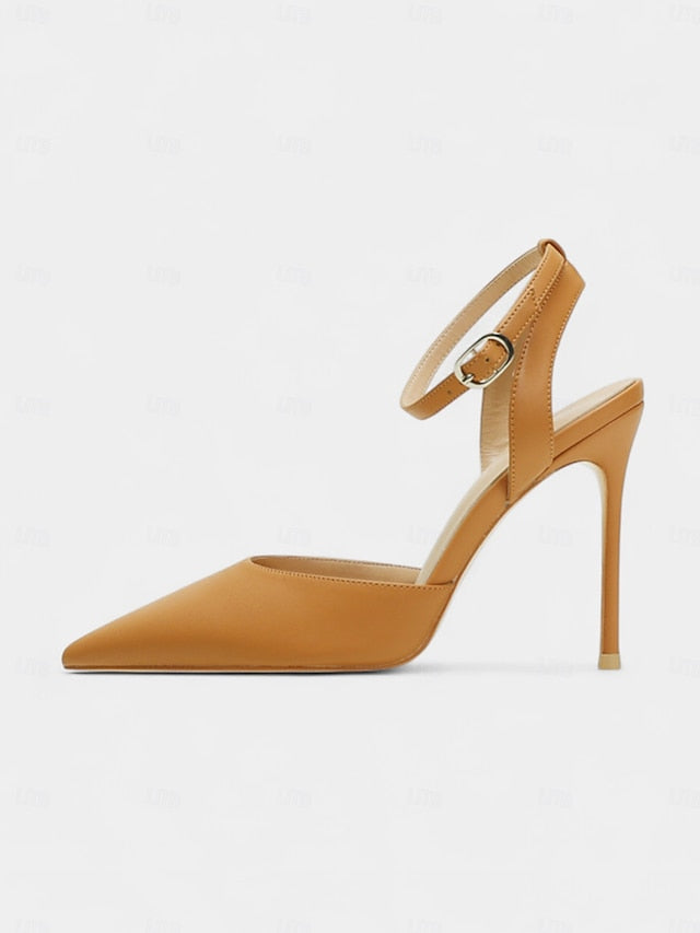 Slingback Stiletto Heels Women's - Patent Leather Nude FashionChic