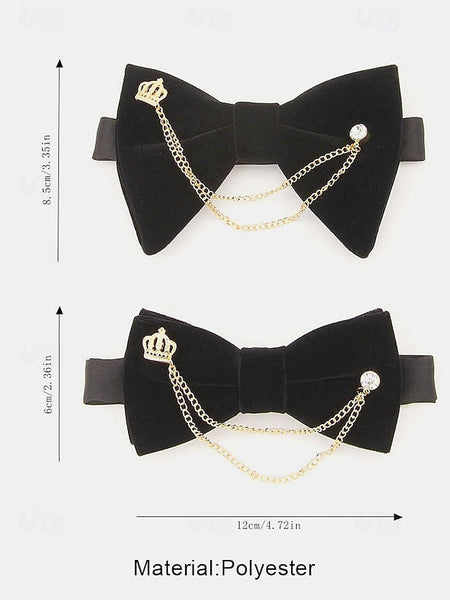 Velvet Crown and Detail with Bow Men's Chain – Tie FashionChic