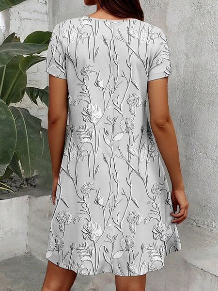 Women's Mini Dress Casual Dress T Shirt Dress Tee Dress FashionChic