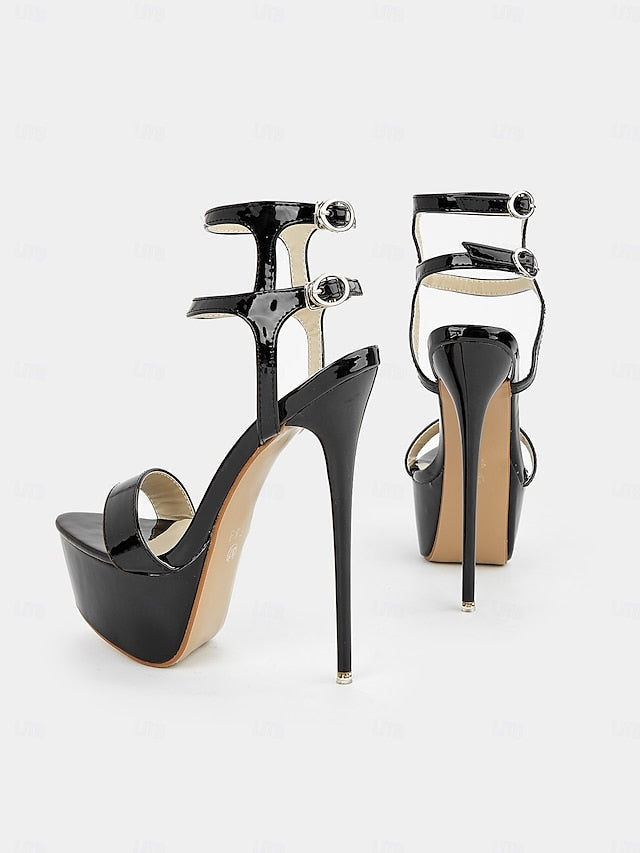 Platform Women's Patent Heels High Stiletto – Leather FashionChic