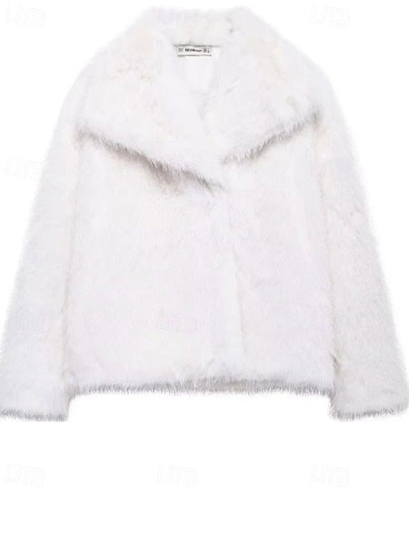 Warm Furs Coat Buttons Women's Comfortable Faux Fur FashionChic