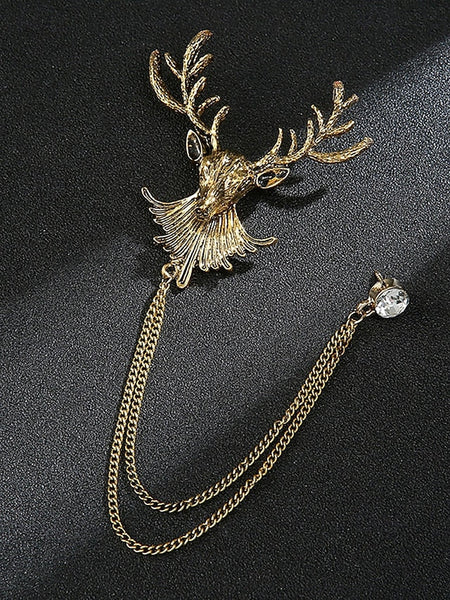 Men's Pin Brooch with Lapel Christmas Deer FashionChic
