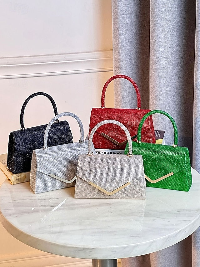 Women's Strap with Glitter Chain – Clutch Bag Evening FashionChic