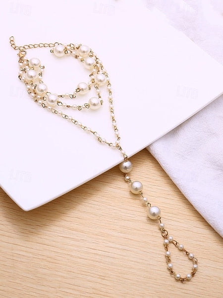 Elegant Foot Bracelet Chain – Pearl Ankle Women's FashionChic