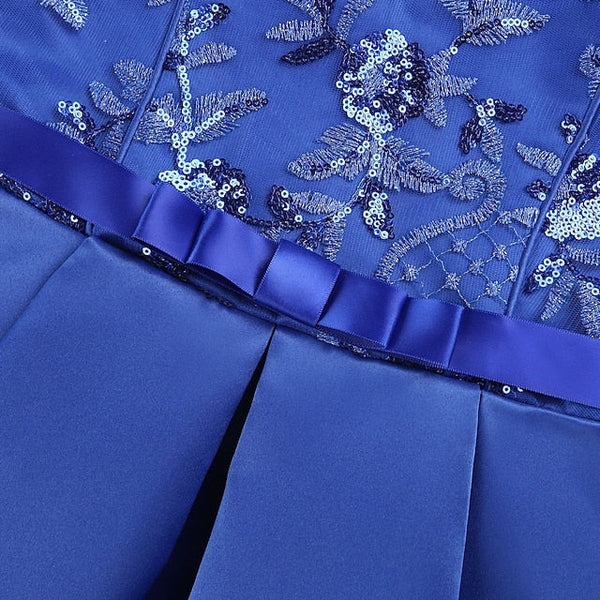 Dress Formal Sleeveless Solid Girls' Color Kids Party FashionChic