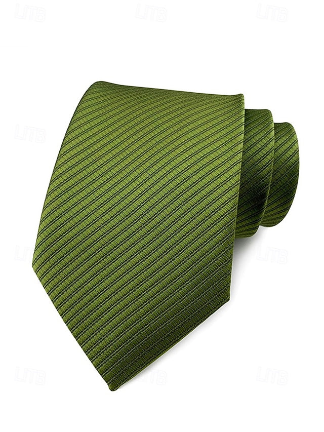 satin striped tie Men's FashionChic