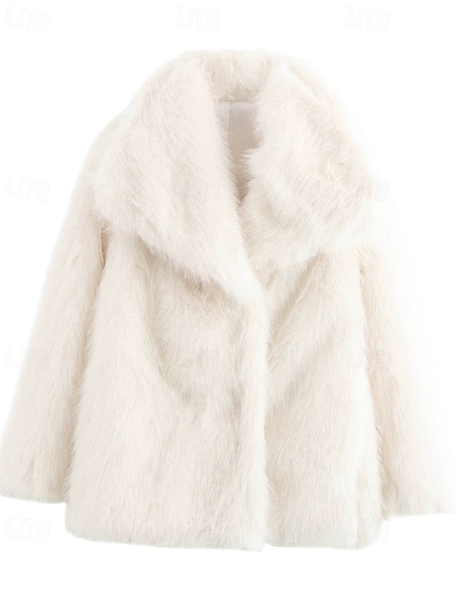Faux Fur Coat Furs Women's Comfortable Leathers Warm FashionChic