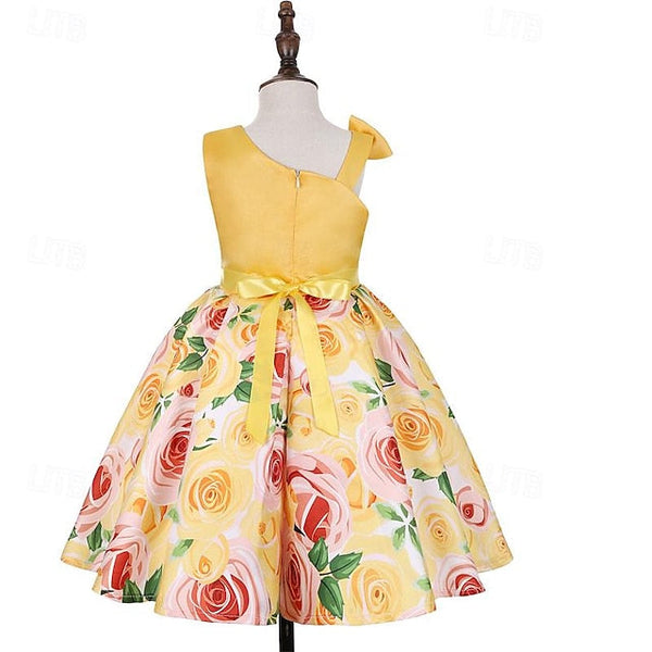 3D Sleeveless Flower Dress Party Girls' Easter Summer FashionChic