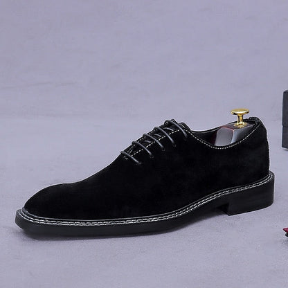 Oxford Dress Genuine Shoes Leather Suede Men's Cowhide - FashionChic
