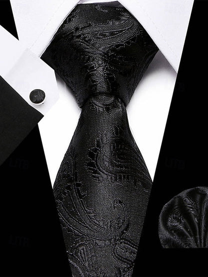 and Square Checkered Men's Pocket Purple Silk Tie – Set FashionChic