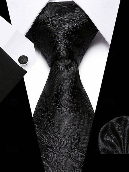 and Square Checkered Men's Pocket Purple Silk Tie – Set FashionChic