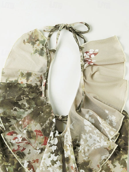 Women's Boho Shirt Blouse Flower Modern Boho Sleeveless