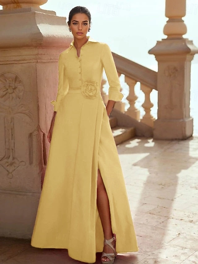 Evening Elegant Length Floor Formal A-Line Wedding Dress Gown FashionChic
