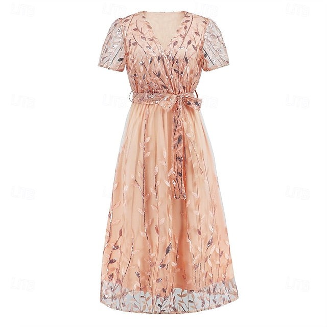 Mother Elegant V the Neck Bride A-Line Sequin of Dress FashionChic