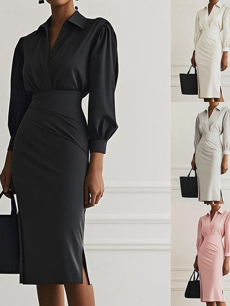 Women's Long Dress Maxi Dress Black Dress Sheath Dress FashionChic
