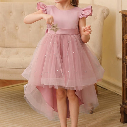 Kids Solid Color Flower Girl Girls' Party Dress FashionChic