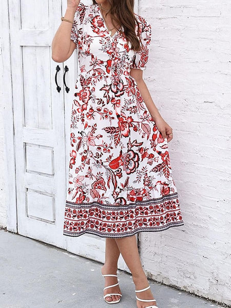 Women's Midi Dress Casual Dress Swing Dress A Line Dress FashionChic