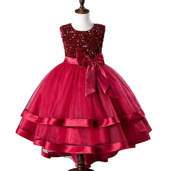 Dress Sequin Wedding Festival Kids Party Girls' Sleeveless FashionChic