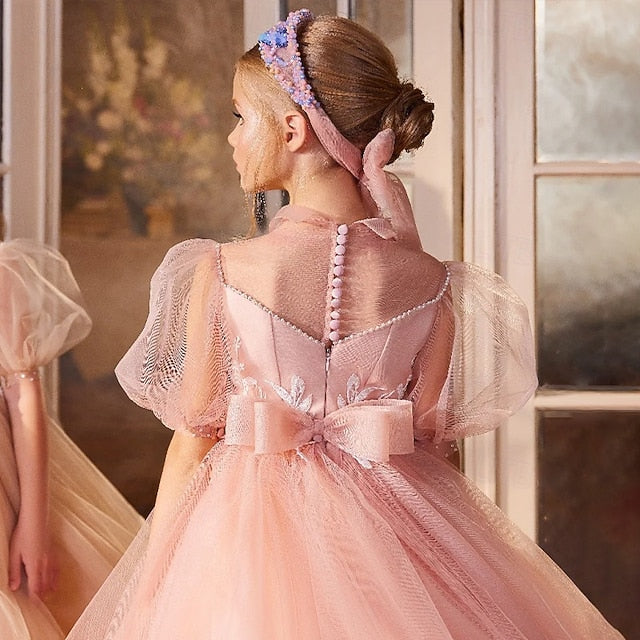 Gown Girls' Flower Party Dress Girl Princess Evening FashionChic