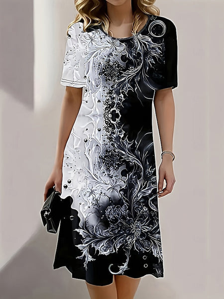 Women's Midi Dress Print Dress Fashion Modern Daily Tea FashionChic