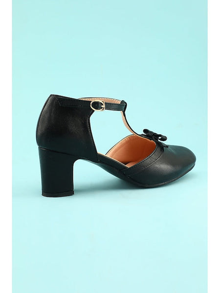 Retro Shoes Chunky 1950s Vintage Heels heels Roaring T-strap 20s FashionChic