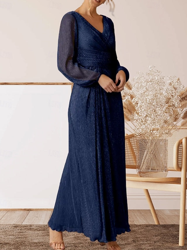 Bride Dress the Elegant Wedding of A-Line Neck Mother Guest V FashionChic