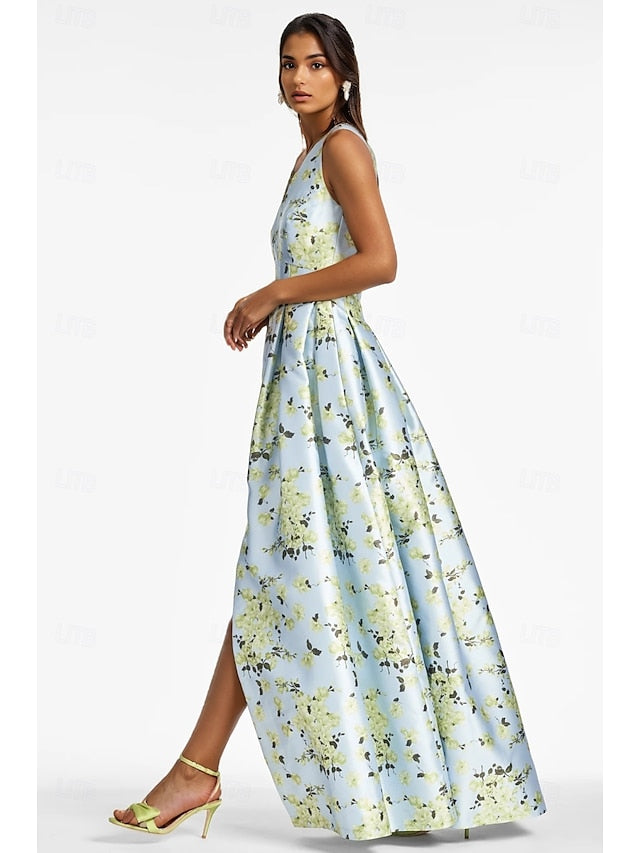 High A-Line Wedding Split Evening Gown Dress Beach Formal FashionChic