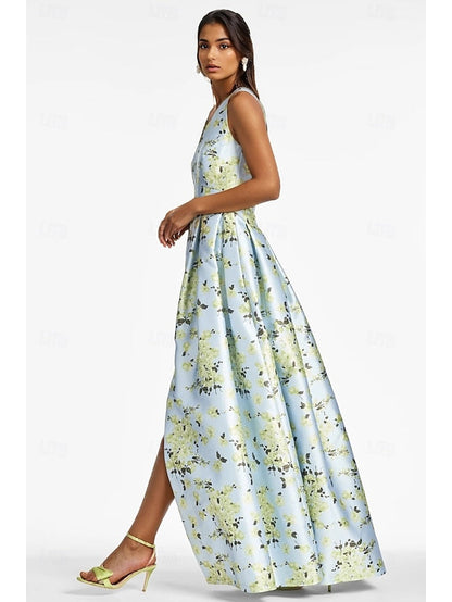 High A-Line Wedding Split Evening Gown Dress Beach Formal FashionChic