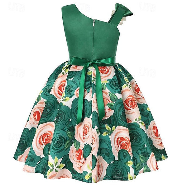 3D Sleeveless Flower Dress Party Girls' Easter Summer FashionChic