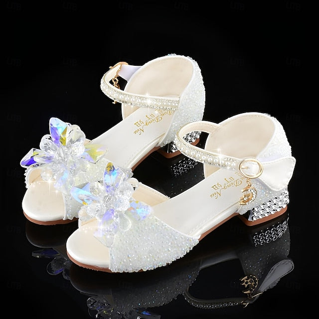 Flower Rhinestone Girls' Shoes Glittery �?Crystal FashionChic