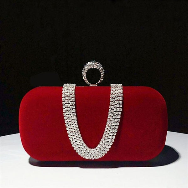 Bags Bag Women's Wristlet Velvet Evening Clutch FashionChic