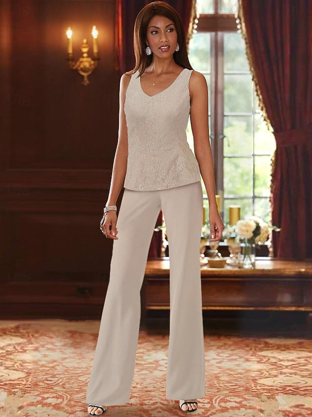 Wedding 3 Formal Beach Pantsuit Piece the Mother Bride of FashionChic