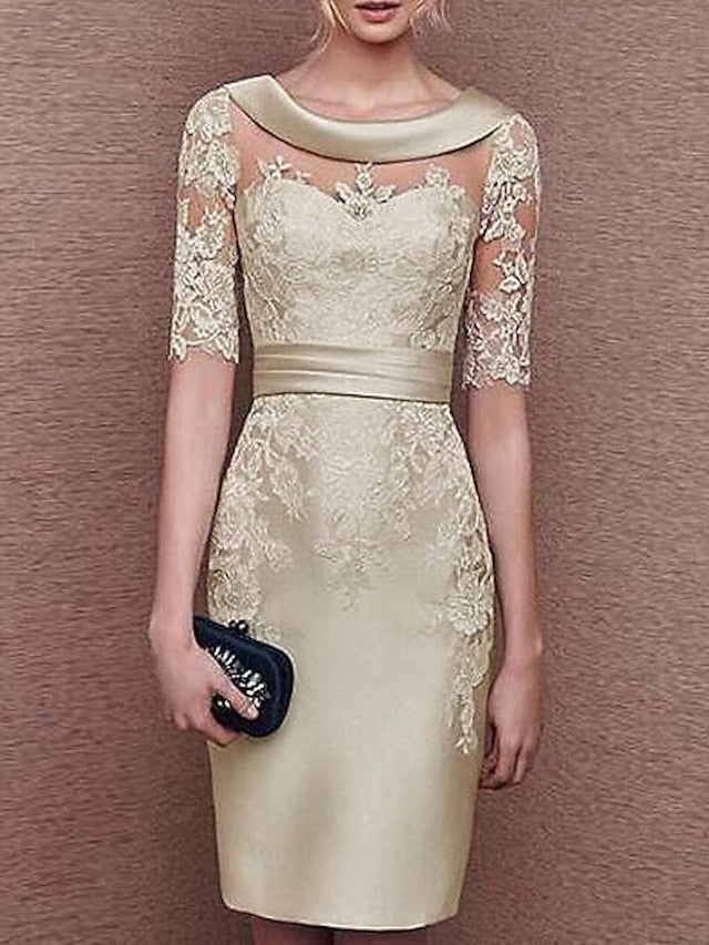 Bride Dress Guest the of Vintage Mother Wedding Elegant Sheath FashionChic