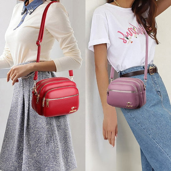 Leather Bag Dome Crossbody Shoulder PU Women's FashionChic