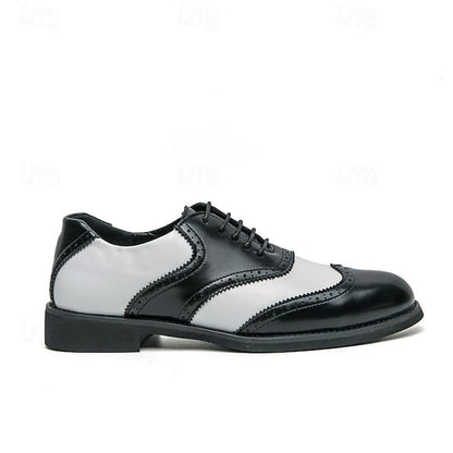 White Brogue and Shoes Oxford in Wingtip Men's Two-Tone FashionChic